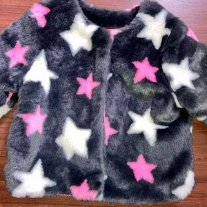 Cat & jack charcoal kids fur with stars